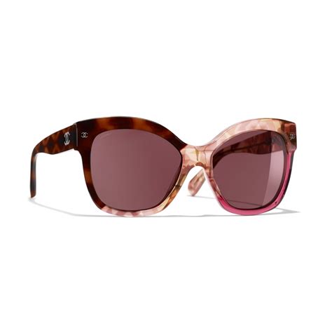 chanel butterfly sunglasses pink|Chanel butterfly sunglasses with chain.